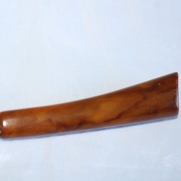 Vintage Cake Cutter Server Bakelite Handle Caramel Butterscotch No Markings 10" - Picture 4 of 8